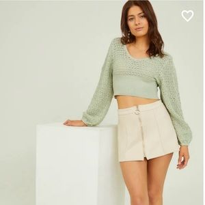 Altered state cropped, knitted beach sweater